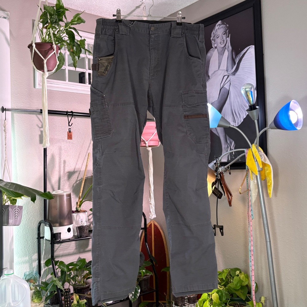 CQR Mens Cargo Pants Gray Size‎ 36W x 34L Work Utility Outdoor Adventure